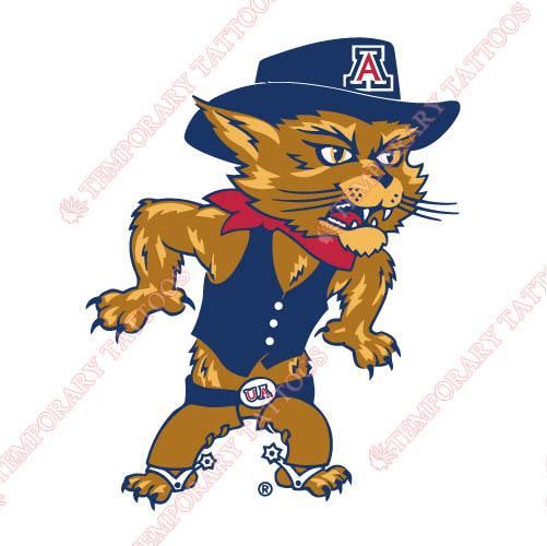 Arizona Wildcats 2003 Pres Mascot Customize Temporary Tattoos Stickers NO.3728